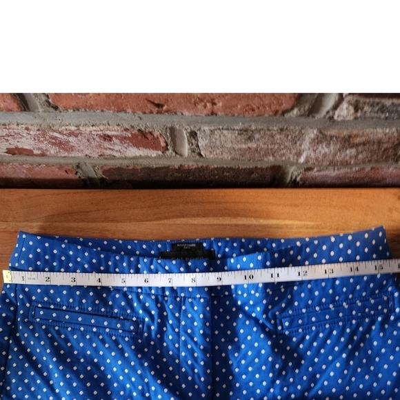 Talbots Women's Hampshire Preppy Curvy Crop Blue Polka Dot Size 2 - Picture 8 of 8